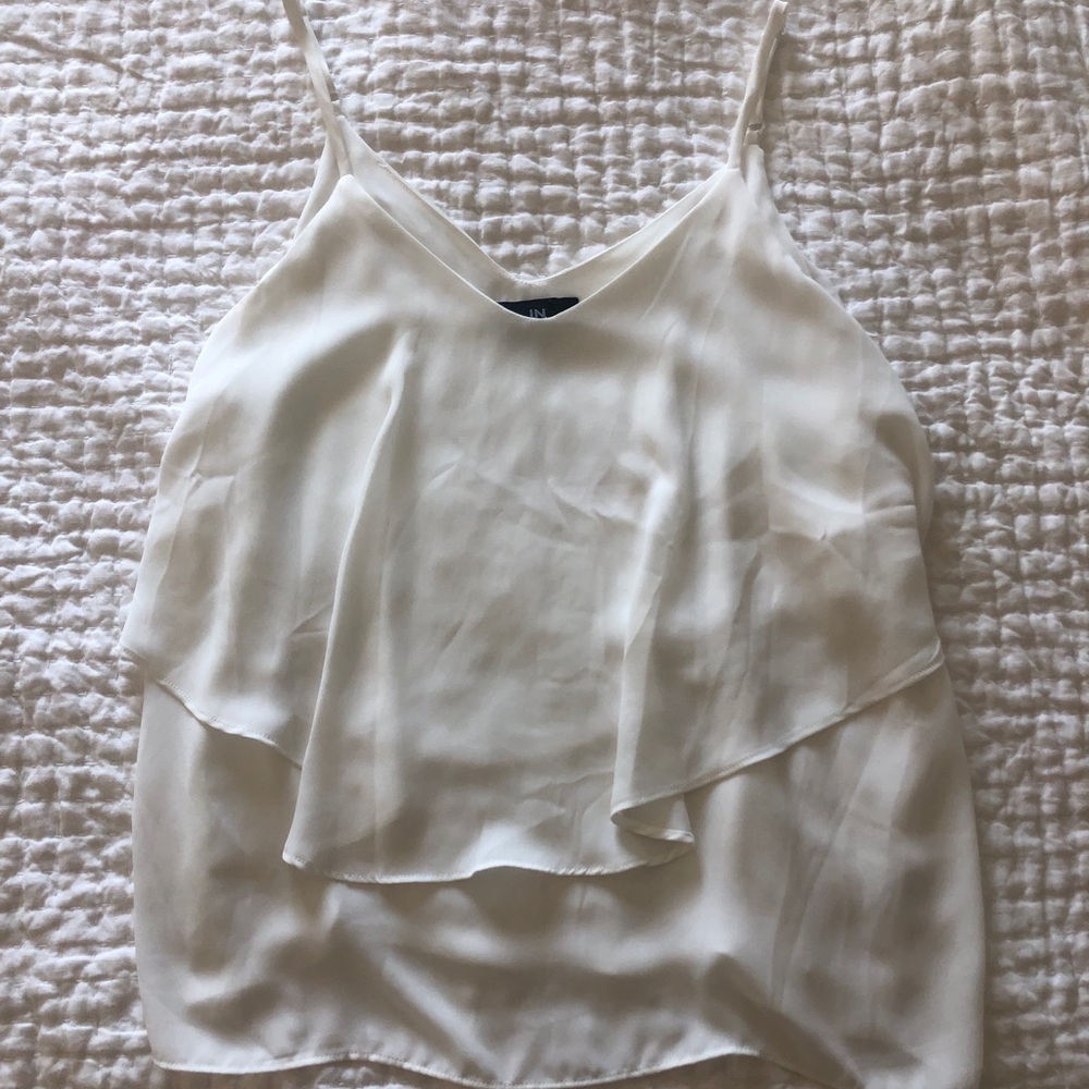 White flowy tank top